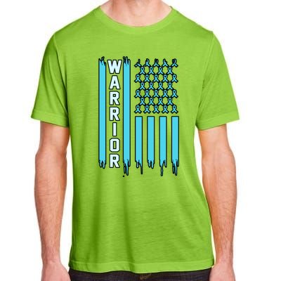 Warrior Usa Flag Prostate Cancer Awareness Ribbon Graphic Gift Adult ChromaSoft Performance T-Shirt