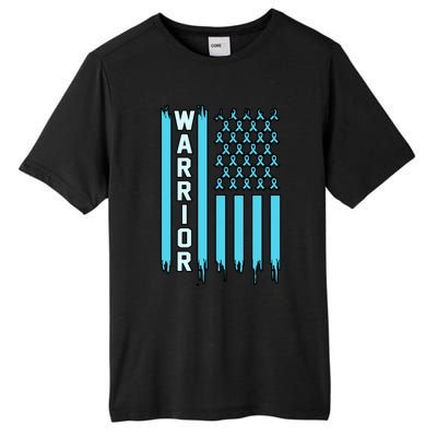 Warrior Usa Flag Prostate Cancer Awareness Ribbon Graphic Gift Tall Fusion ChromaSoft Performance T-Shirt