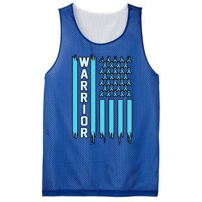 Warrior Usa Flag Prostate Cancer Awareness Ribbon Graphic Gift Mesh Reversible Basketball Jersey Tank