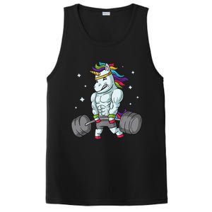 Weightlifting Unicorn - Funny Deadlift & Gym Gift PosiCharge Competitor Tank