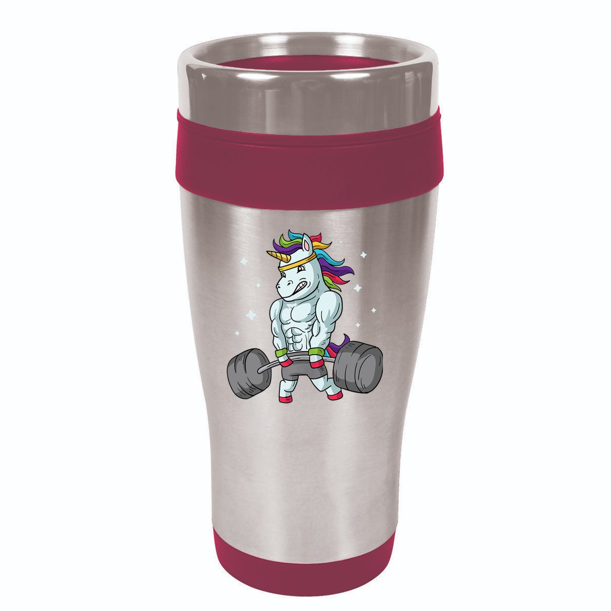 Weightlifting Unicorn - Funny Deadlift & Gym Gift 16oz Travel Tumbler