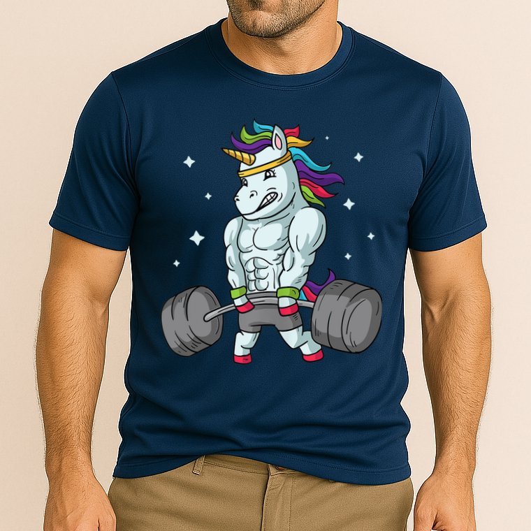 Weightlifting Unicorn - Funny Deadlift & Gym Gift Cooling Performance Crew T-Shirt