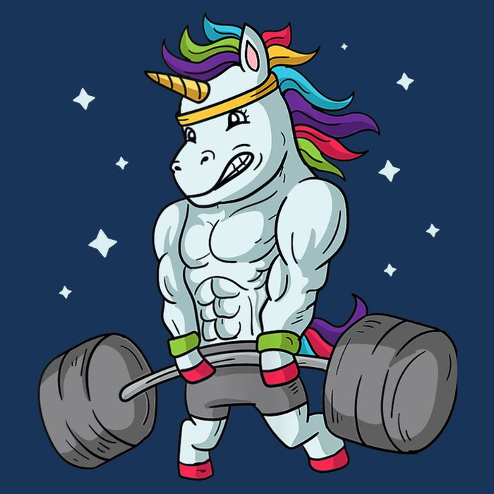 Weightlifting Unicorn - Funny Deadlift & Gym Gift Cooling Performance Crew T-Shirt