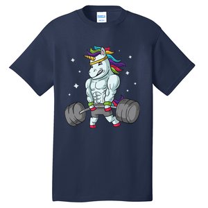 Weightlifting Unicorn - Funny Deadlift & Gym Gift Tall T-Shirt