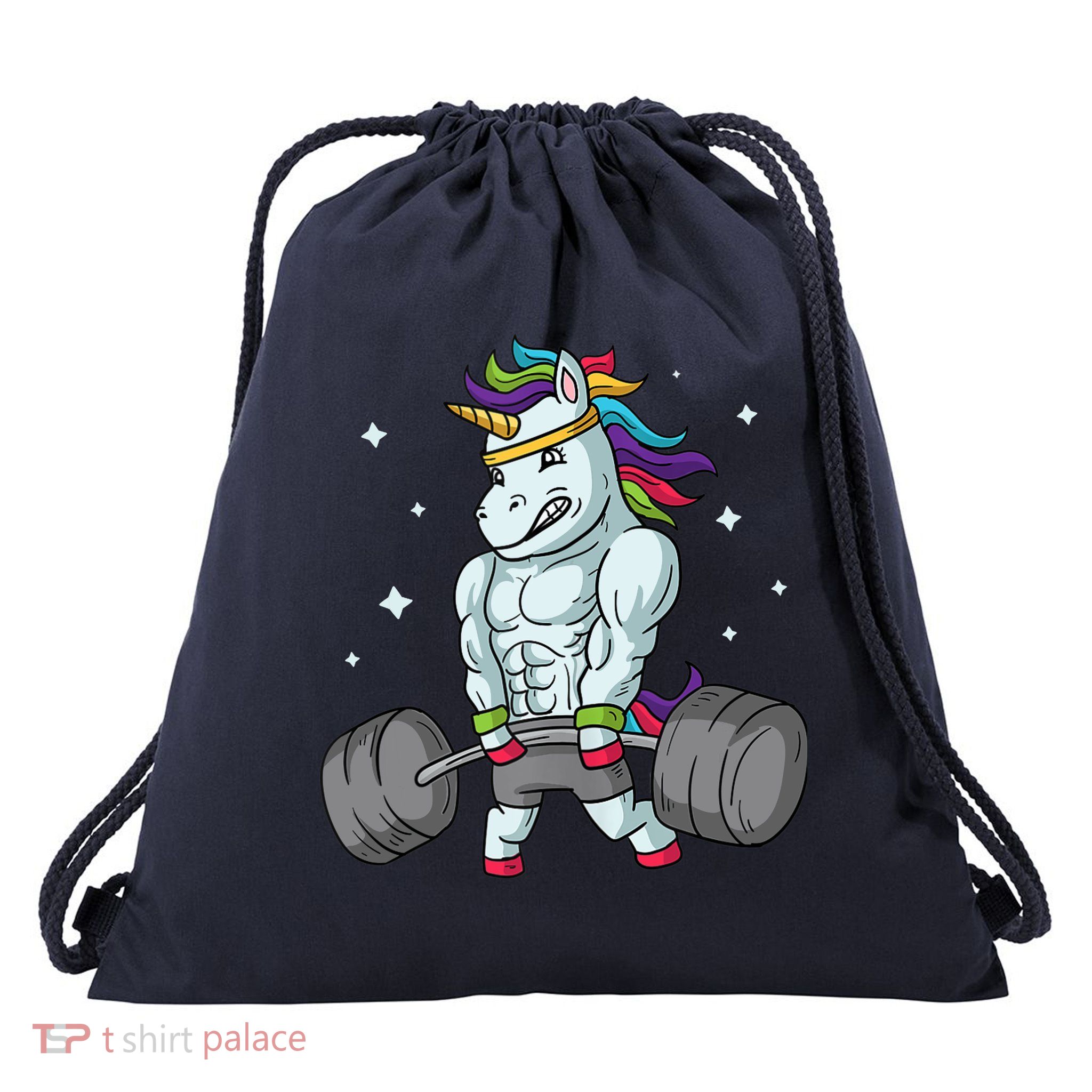 Weightlifting Unicorn - Funny Deadlift & Gym Gift Drawstring Bag