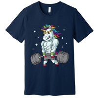 Weightlifting Unicorn - Funny Deadlift & Gym Gift Premium T-Shirt