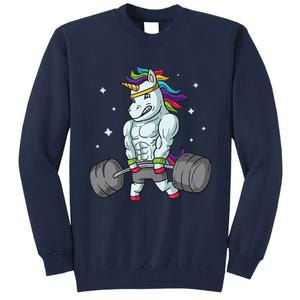 Weightlifting Unicorn - Funny Deadlift & Gym Gift Tall Sweatshirt