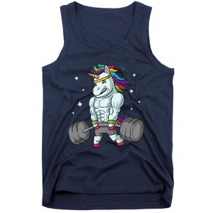 Weightlifting Unicorn - Funny Deadlift & Gym Gift Tank Top