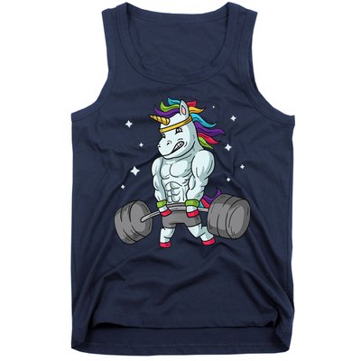 Weightlifting Unicorn - Funny Deadlift & Gym Gift Tank Top