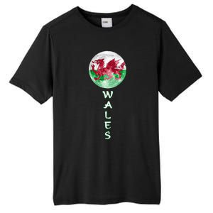 Wales Uk Flag Moon Pride Wales Uk Funny Gift Love Wales Souvenir Gift Tall Fusion ChromaSoft Performance T-Shirt