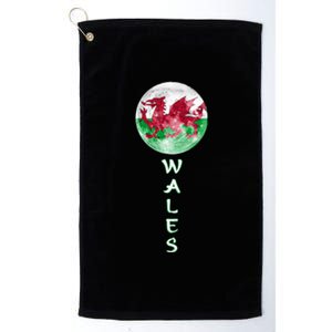 Wales Uk Flag Moon Pride Wales Uk Funny Gift Love Wales Souvenir Meaningful Gift Platinum Collection Golf Towel