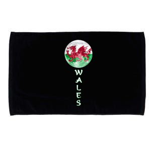 Wales Uk Flag Moon Pride Wales Uk Funny Gift Love Wales Souvenir Meaningful Gift Microfiber Hand Towel