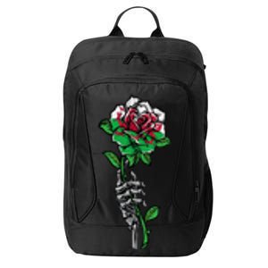 Wales Uk Flag Rose With Skeleton Wales Uk Funny Gift Love Wales Gift City Backpack