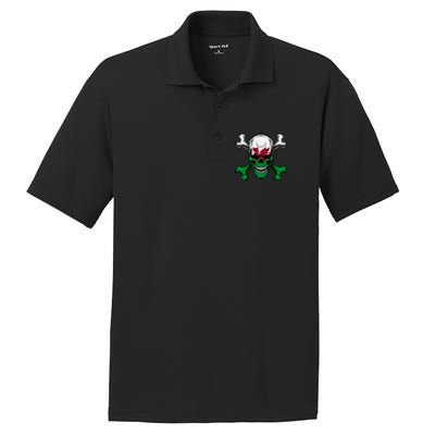 Wales Uk Flag Skull Pride Wales Uk Funny Gift Love Wales Souvenir Gift PosiCharge RacerMesh Polo