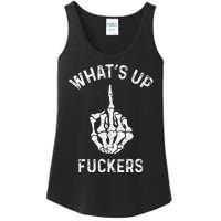 Whats Up Fuckers Vintage Funny Offensive Saying Ladies Essential Tank