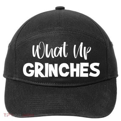 What Up Grinches 7-Panel Snapback Hat