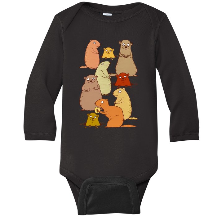 Wake Up Groundhogs! Baby Long Sleeve Bodysuit