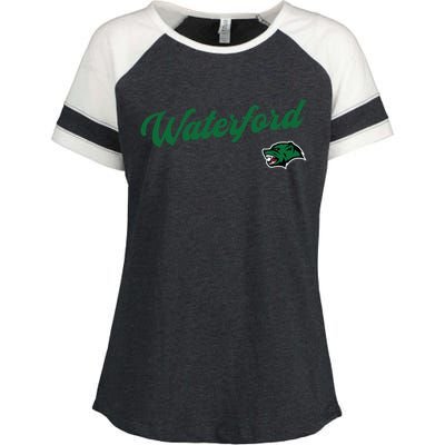 Waterford Union High School Wolverines Gift Enza Ladies Jersey Colorblock Tee