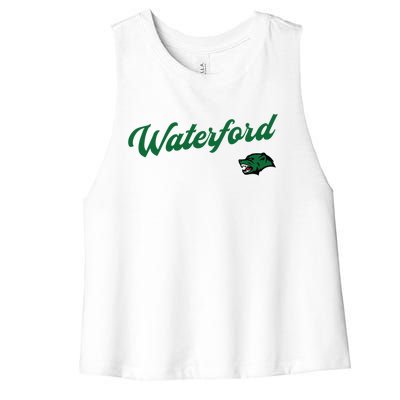 Waterford Union High School Wolverines Gift Women's Racerback Cropped Tank