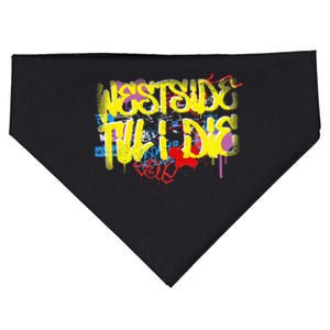 Westside Until I Die 80s 90s Hip Hop Rap Old School Graffiti USA-Made Doggie Bandana