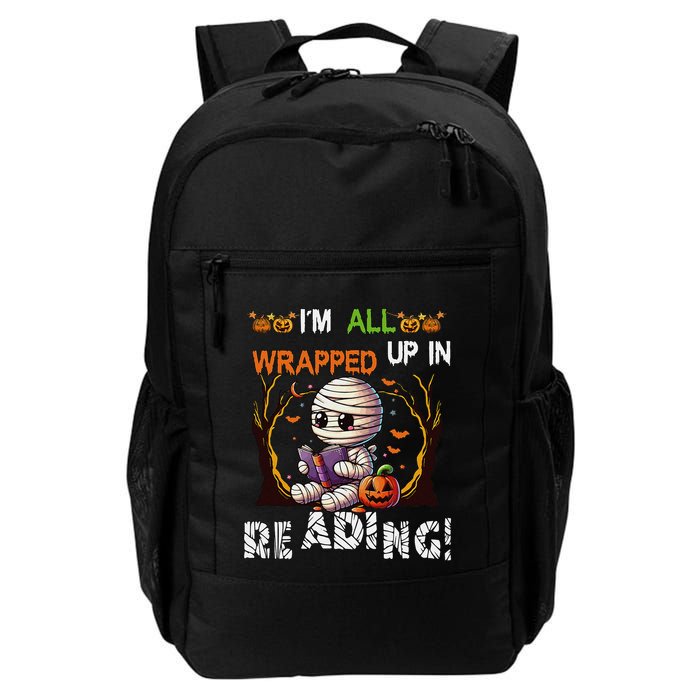 Wrapped Up In Reading Halloween Mummy Reading Book Bookworm Daily Commute Backpack