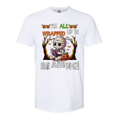 Wrapped Up In Reading Halloween Mummy Reading Book Bookworm Softstyle CVC T-Shirt