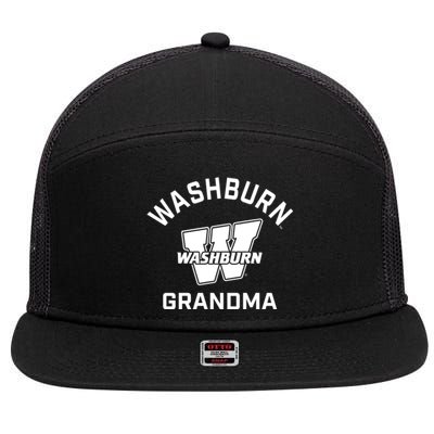 Washburn University Ichabods Arched Grandma 7 Panel Mesh Trucker Snapback Hat