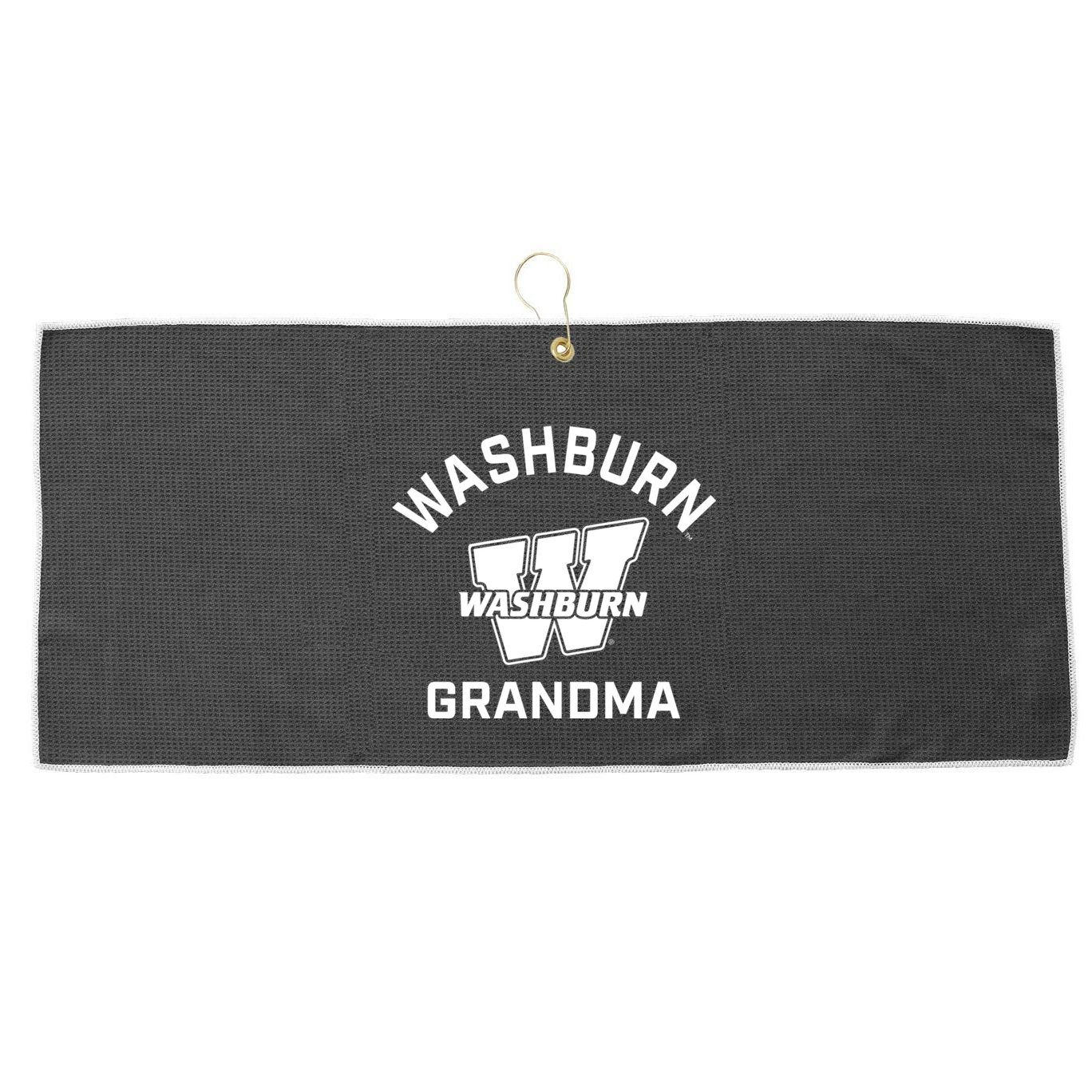 Washburn University Ichabods Arched Grandma Large Microfiber Waffle Golf Towel