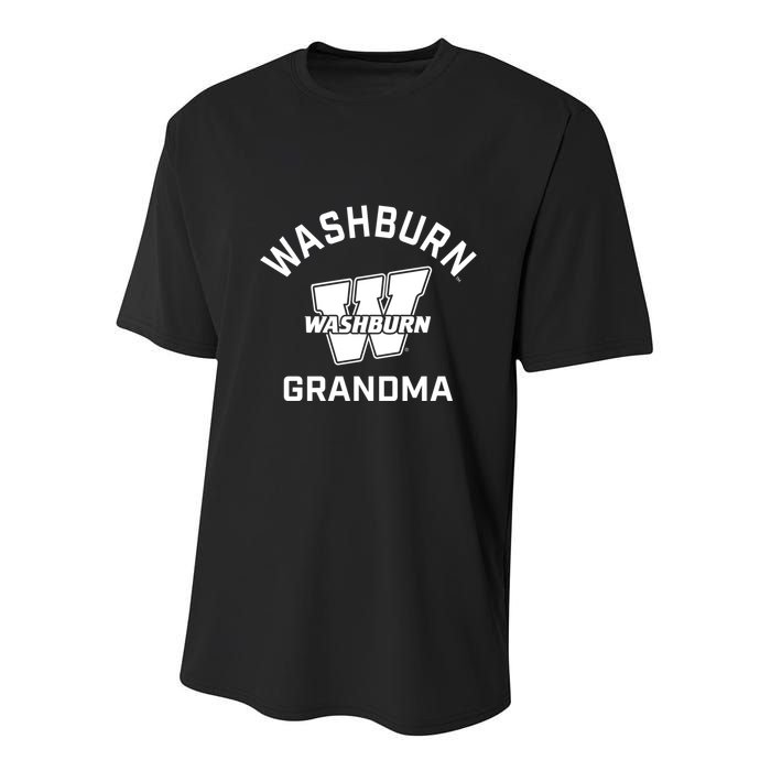 Washburn University Ichabods Arched Grandma Youth Performance Sprint T-Shirt