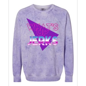 What's Up Jerks Retro Colorblast Crewneck Sweatshirt