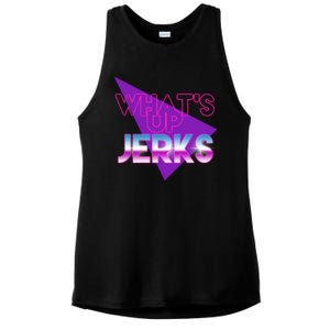 What's Up Jerks Retro Ladies PosiCharge Tri-Blend Wicking Tank