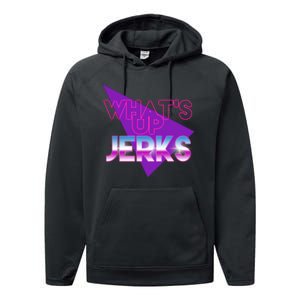 What's Up Jerks Retro Performance Fleece Hoodie