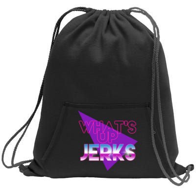 What's Up Jerks Retro Sweatshirt Cinch Pack Bag