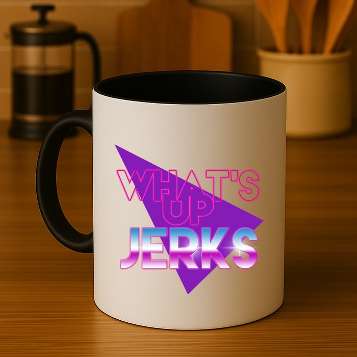 What's Up Jerks Retro Mug