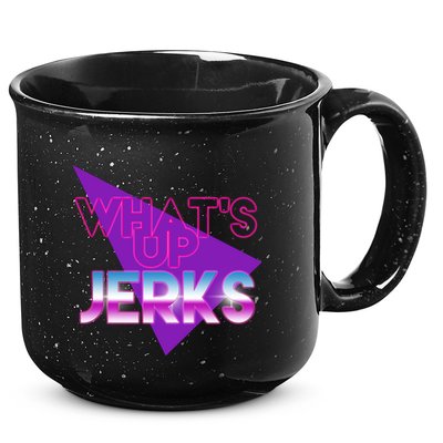 What's Up Jerks Retro 15oz Campfire Ceramic Mug