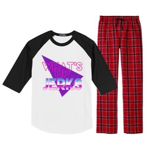 What's Up Jerks Retro Raglan Sleeve Pajama Set