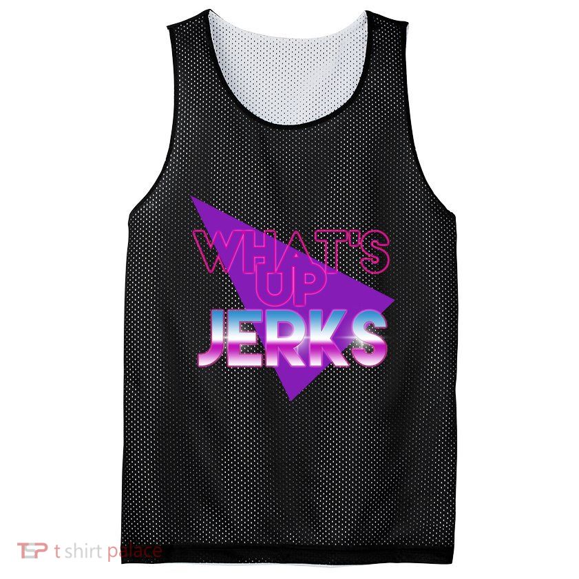 What's Up Jerks Retro Mesh Reversible Basketball Jersey Tank