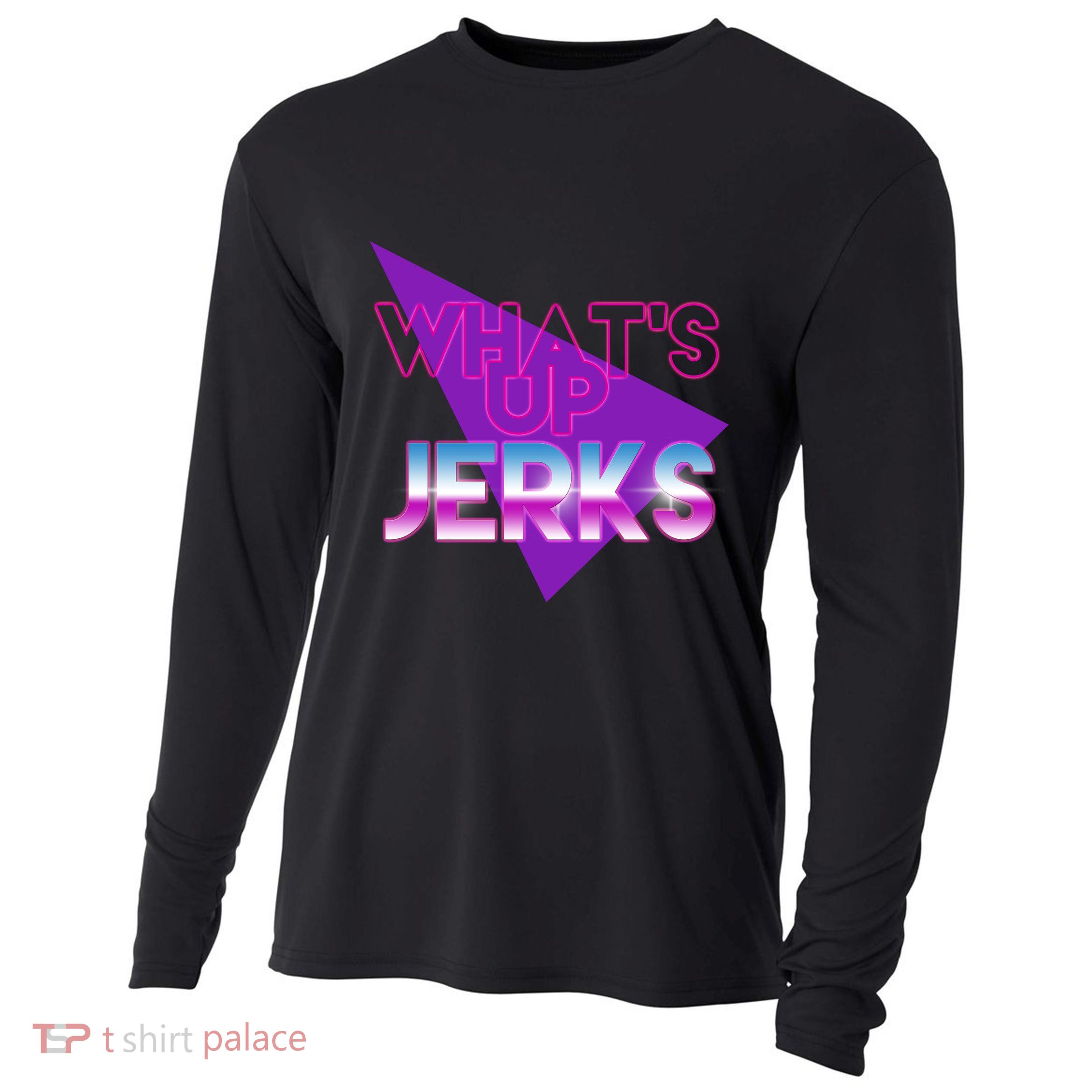 What's Up Jerks Retro Cooling Performance Long Sleeve Crew