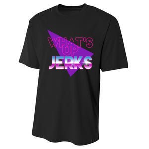 What's Up Jerks Retro Performance Sprint T-Shirt