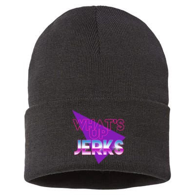 What's Up Jerks Retro Sustainable Knit Beanie