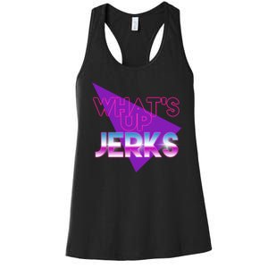 What's Up Jerks Retro Women's Racerback Tank