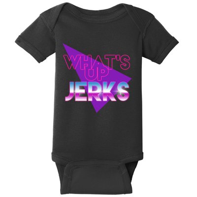What's Up Jerks Retro Baby Bodysuit