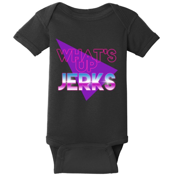 What's Up Jerks Retro Baby Bodysuit