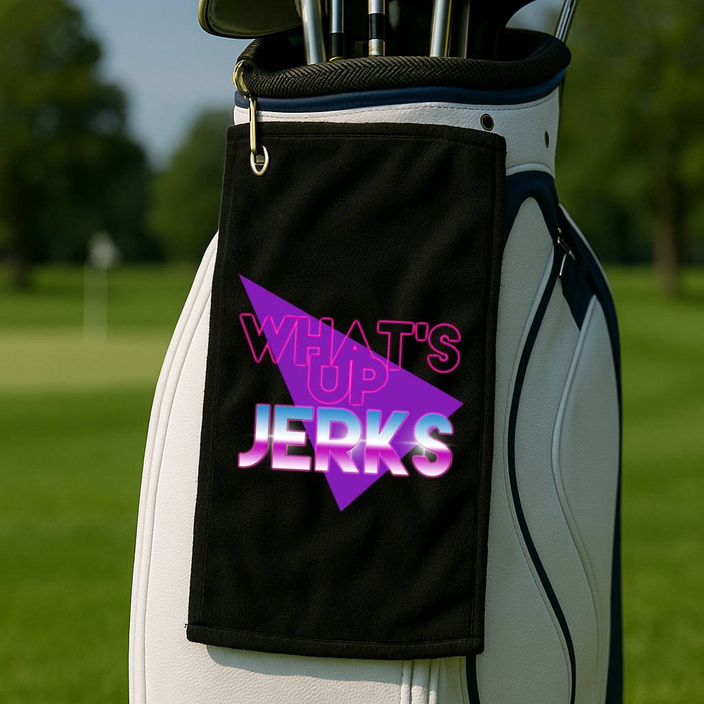 What's Up Jerks Retro Golf Towel