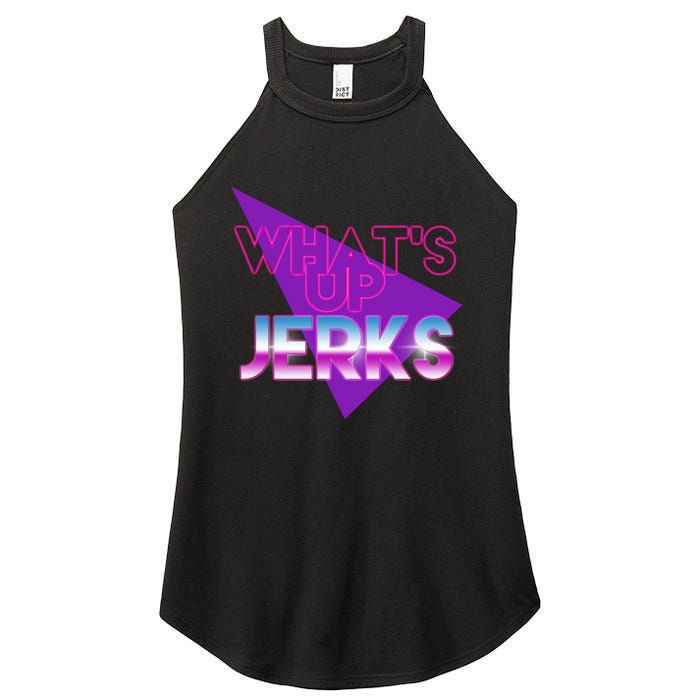 What's Up Jerks Retro Women's Perfect Tri Rocker Tank