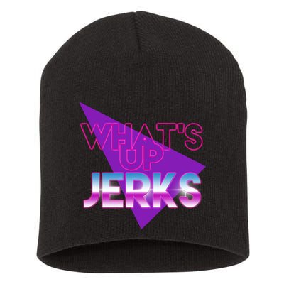 What's Up Jerks Retro Short Acrylic Beanie