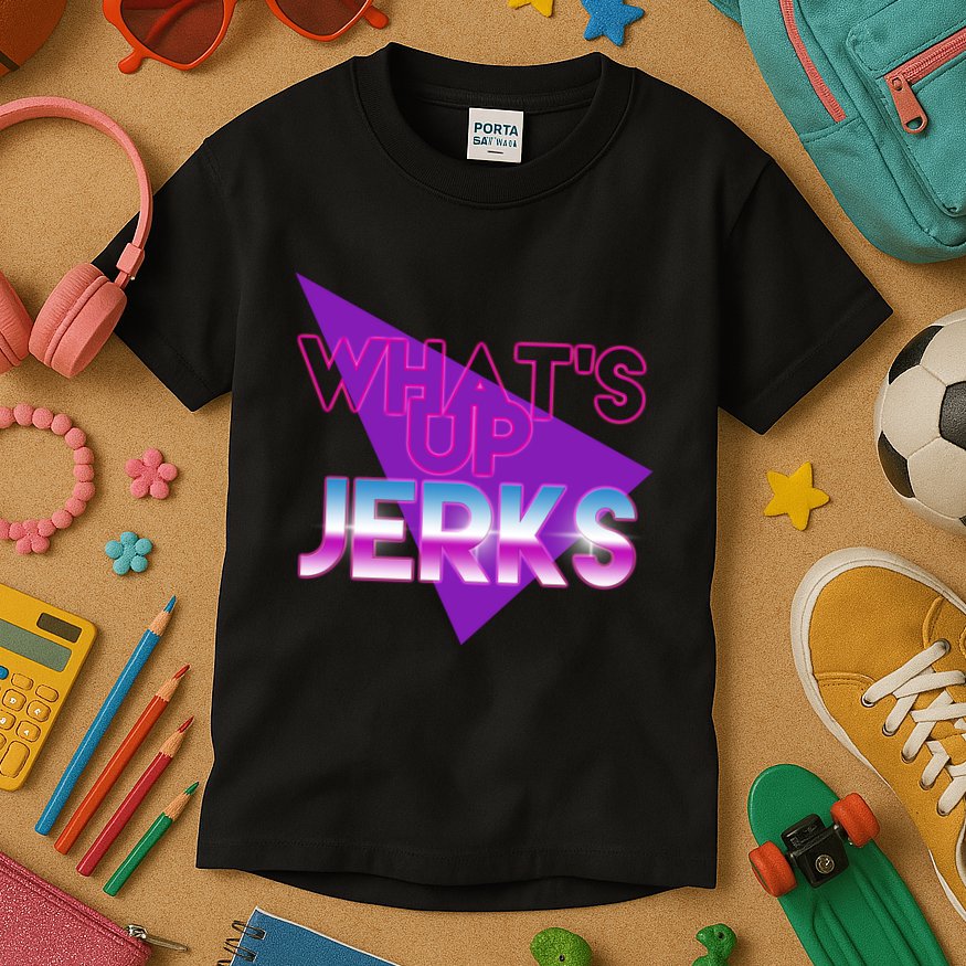 What's Up Jerks Retro Kids T-Shirt