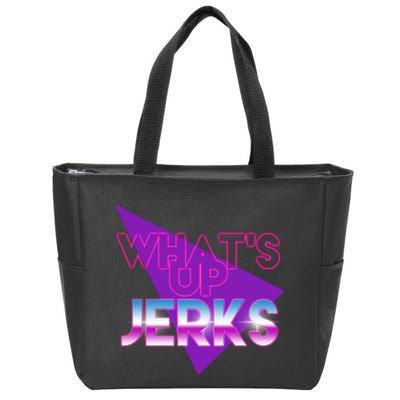 What's Up Jerks Retro Zip Tote Bag