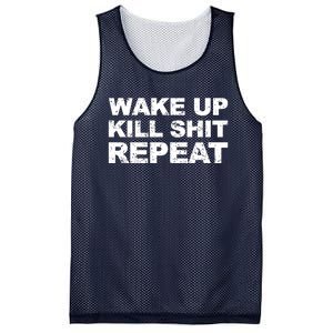 Wake Up Kill Shit Repeat Mesh Reversible Basketball Jersey Tank