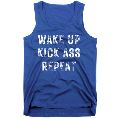 Wake Up Kick Ass Repeat Bold Gift Tank Top